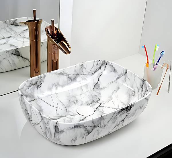 ANTIQUE PREMIUM DESIGNER TABLE TOP COUNTER TOP WASH BASIN 18x13x5.5 ( GLOSSY FINISH) WASH BASIN Table Top Basin