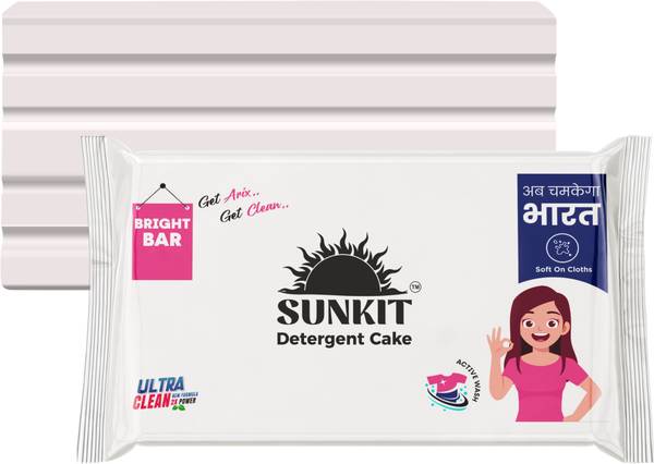 Sunkit Detergent Cake I Deep Clean & Fresh Enhanced Formula Laundry Washing White Soap Detergent Bar