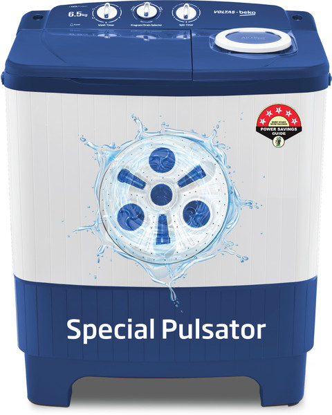 Voltas Beko 6.5 kg Semi Automatic Top Load Washing Machine Blue