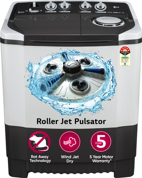 LG Electronics 7.5 kg Semi Automatic Top Load Washing Machine Grey, White