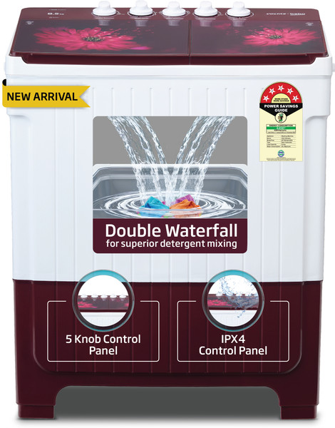 Voltas Beko by A Tata Product 9.5 kg 5 Star Semi Automatic Top Load Washing Machine Multicolor
