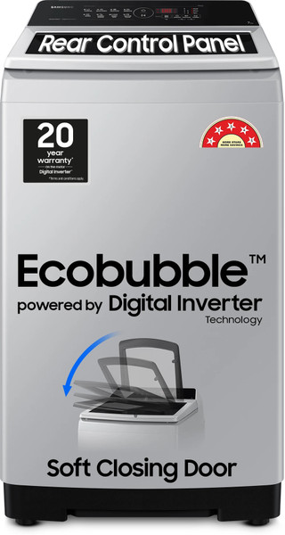 Samsung 7 kg 5 star, Ecobubble, Digital Inverter, Fully Automatic Top Load Washing Machine Grey