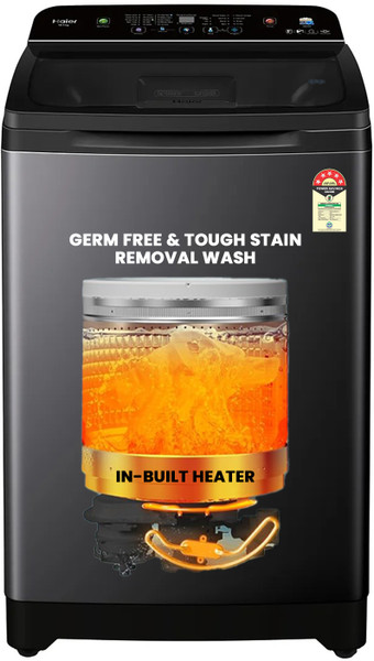 Haier 10.5 kg Fully Automatic Top Load Washing Machine with In-built Heater Silver