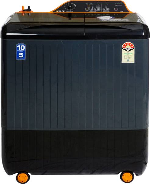 Lloyd 9 kg Semi Automatic Top Load Washing Machine with In-built Heater Orange, Grey