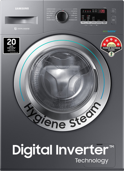 Samsung 6.5 kg with Steam Fully Automatic Front Load Washing Machine with In-built Heater Grey
