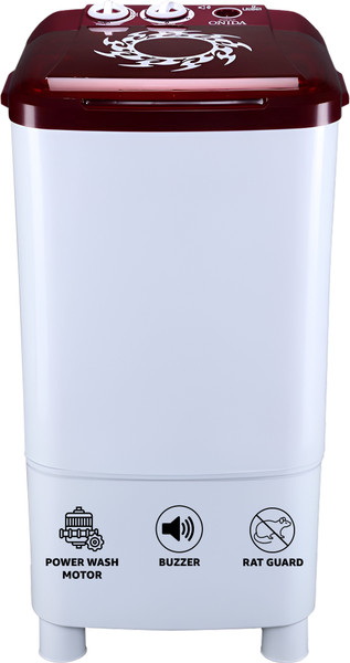 ONIDA 9 kg Washer only White, Maroon