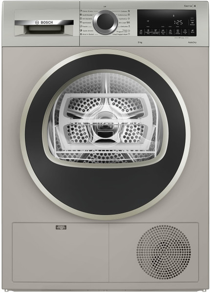 BOSCH 9 kg Dryer with In-built Heater Grey