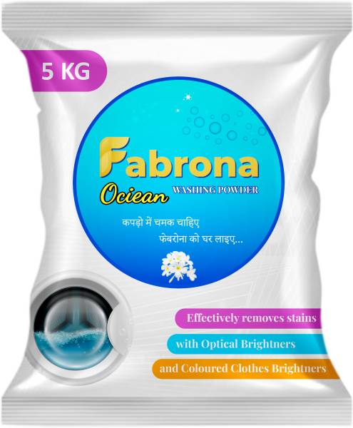 FABRONA Ociean Detergent Powder For Top & Front Load machine, Better Clean Formula Detergent Powder 5 kg