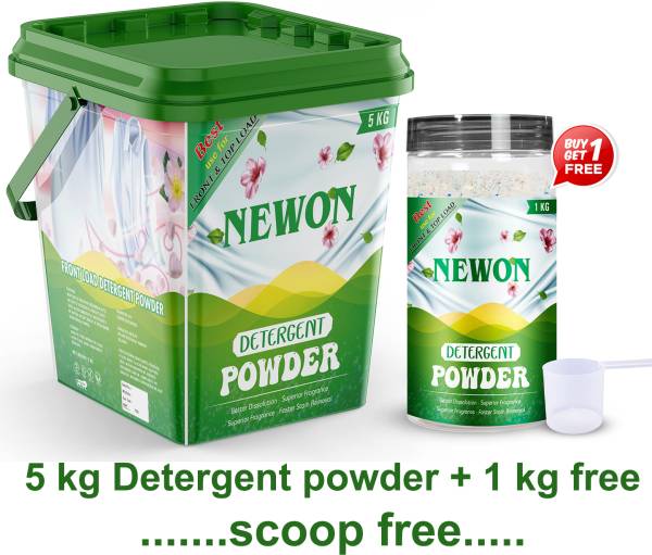 NEWON Triple Power Detergent Powder | Top Load & Front Load, Better clean, scoop free Detergent Powder 6 kg