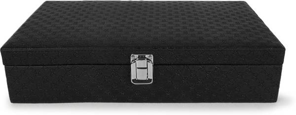 ALAWO Watch Box Organizer Holder for Men & Women 12 slots of watches Black and Gray Watch Box
