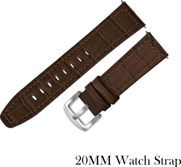 ADAMO all smartwatch & analog wristwatch (list in photo) 20 mm Genuine Leather Watch Strap