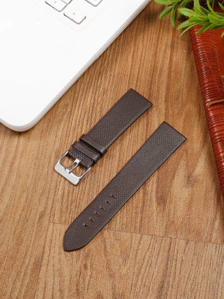 Teakwood Leathers Teakwood brown texture leather casual 22 MM watch strap 22 mm Genuine Leather Watch Strap Price History