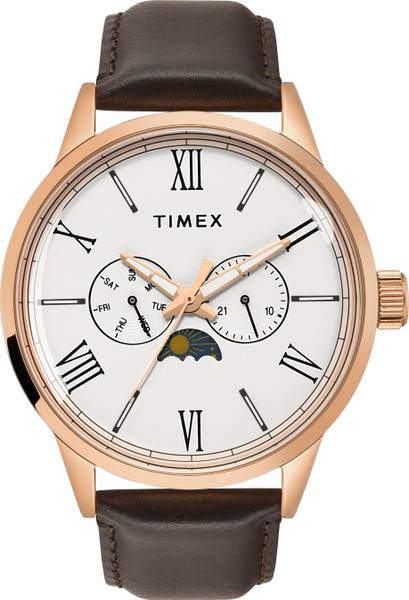 TIMEX TWEG19943 White Round Dial Quartz Analog Watch - For Men