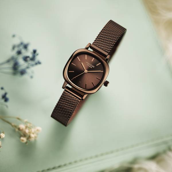 SONATA Poze Brown Strap with Coffee Dial Analog Watch - For Women