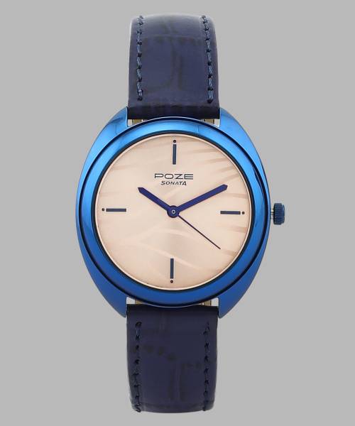 SONATA Poze Rose Gold Dail Rose Gold Strap Analog Watch - For Men