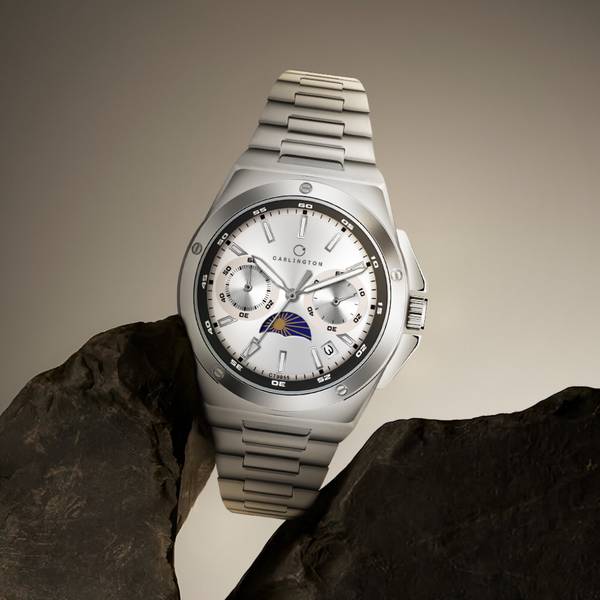 Carlington 9955 Silver Carlington Legacy Gents Wrist Watches With Stainless Steel Chain Strap Analog Watch - For Men