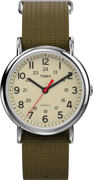 TIMEX T2N651UJ TIMEX Weekender Classic Beige Round Dial Analog Watch - For Men & Women