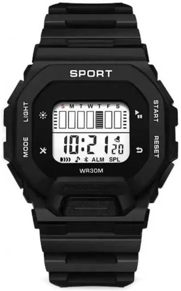 Prozo Black Square Dial & Stylish Strap Digital Watch For Boys & Girls Digital Watch - For Boys & Girls