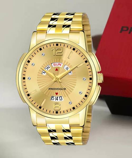Analog watch with date and day display cheap