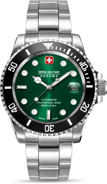 Swiss Military Hanowa SEALORD Water Resistant Dial Automatic Stainless Steel Strap Analog Watch - For Men