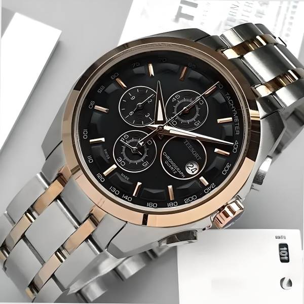 LOUIS KOUROS Milano SSOT Silver-Black Addy Dial Analog Watch For Men's & Boys BLACK ROUND DIAL AND SILVER METAL STRAP ANALOG WATCH FOR MEN'S AND BOY'S...