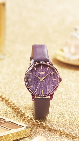 SONATA Poze Purple Dial Purple Strap Analog Watch - For Women