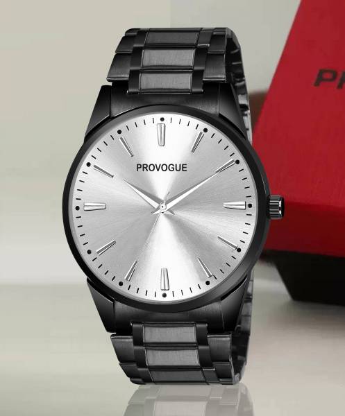 PROVOGUE PROS3002BLKSILVER Analog Watch - For Men