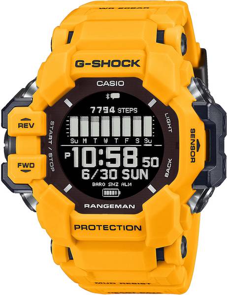 CASIO GPR-H1000-9DR G-Shock Dial Yellow Bio-Based Resin Band Digital Watch - For Men