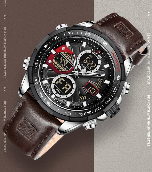 NAVIFORCE 9197 waterproof stylish dial with attractive looks stunning Analog-Digital Watch - For Men