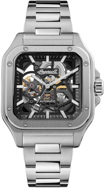 Ingersoll I14501 Automatic Black Skeleton Dial With Lifetime Warranty Analog Watch - For Men