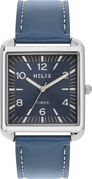 Helix TW064HG01T Helix By Timex Blue Rectangle Dial Analog Watch - For Men