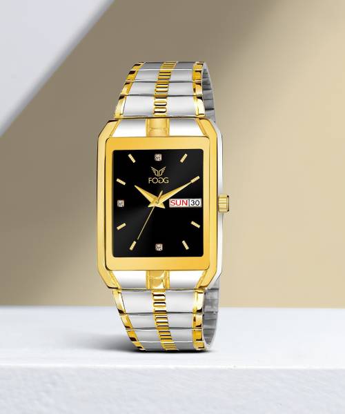 Fogg 2132 BK ION Gold Platted Chain Analog Watch For Men Price History