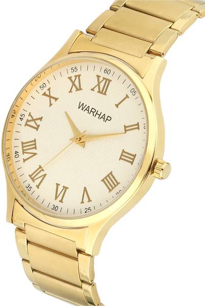 WARHAP Gold Chain Quartz machine Party Roman series Analog Watch - For Men