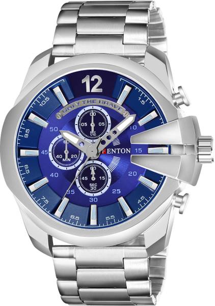 fenton Fnb-90033 Fenton Disel Watch For Man, Premium Stainless Steel Band, Nevy Blue Dial Analog Watch - For Men