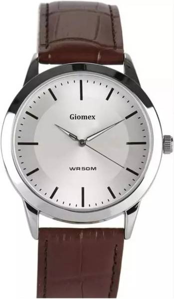 Giomex Silver 1584SL03_1 Plain Giomex-Silver-1584SL03_1 Plain (Simple) Casual, Office Wear, Display Classy Analog Watch - For Men