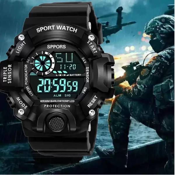 selloria DIGITAL KIDS-BOYS-G-SPORT LOOK BAND SHOCK CHRONOGRAPH RESISTANCE LUMINOUS Digital Watch - For Boys