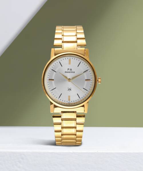 Maxima gold watches for mens cheap