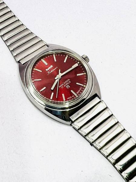 DIXOT Vintage HMT kohinoor light Red 17 Jewels Hand Winding Mens