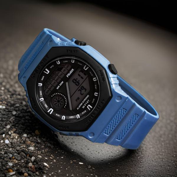 Felizer Vintage Dial Sports Watch 147 Blue Digital Watch - For Men