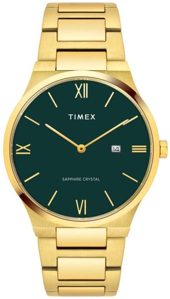 TIMEX TWEG23605 Green Round Dial Quartz Analog Watch - For Men