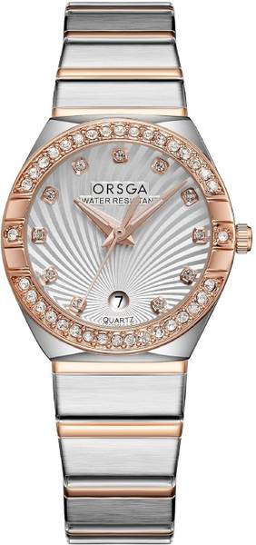 ORSGA CELESA Watches for Women Silver Dial Rose Gold Silver Ladies Watch ORSGA CELESA Analog Watch - For Women