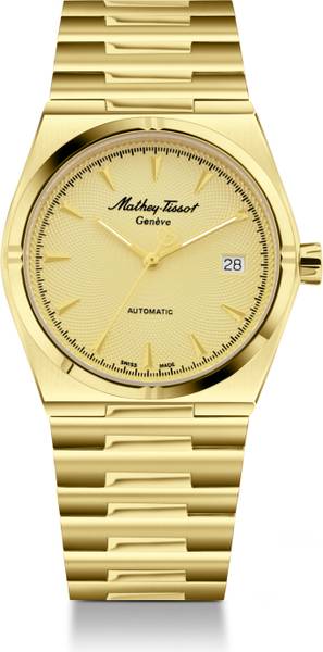 Mathey-Tissot H118ATPDI Swiss Made Zeus Automatic Gold Dial Analog Watch - For Men