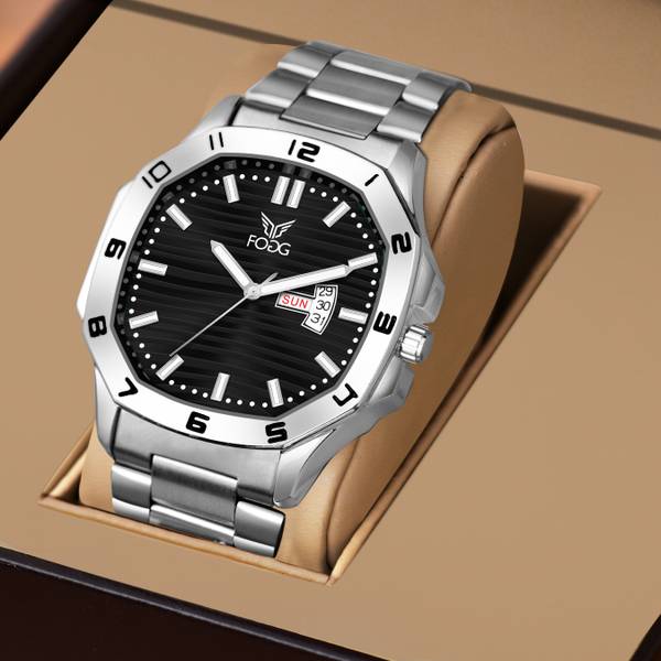FOGG 2158-Black Big Dial Analog Watch - For Men
