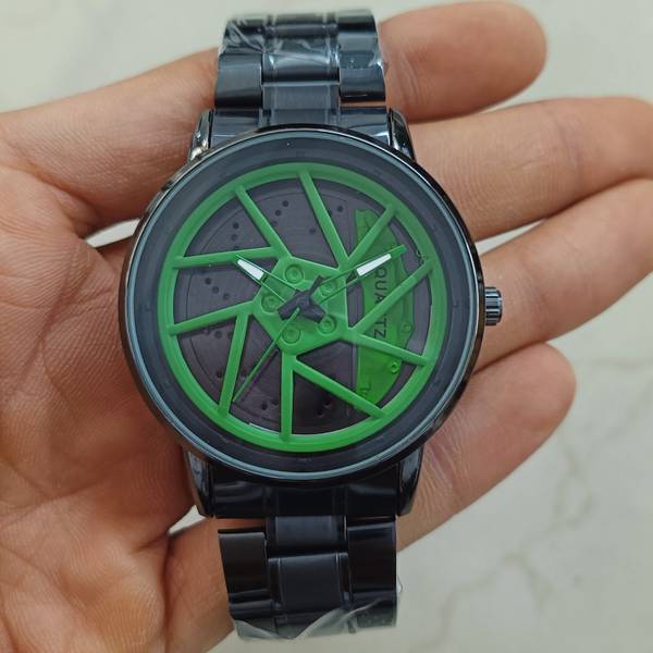 EMPERO Wheel Watch 3D Rotating Spinning Watch Quartz Men Rim Car Wheel Watches Analog Watch - For Men