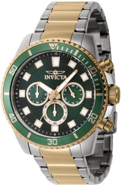 INVICTA 46060 Pro Diver Chronograph Quartz Green Dial Analog Watch - For Men