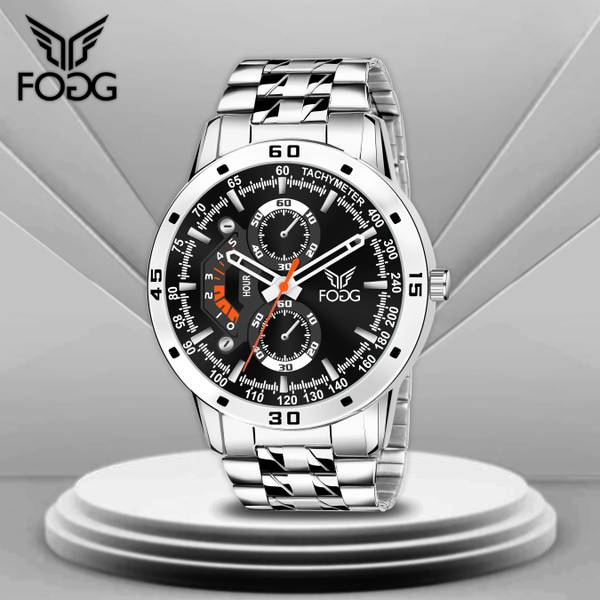 FOGG 2156-Black Analog Stainless Steel Wrist Watches for Men For Regular Daily Use Analog Watch - For Men