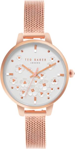 Ted Baker New Collection Women's Stylish Analog Watch with White Round Dial and Leather Strap Analog Watch - For Women