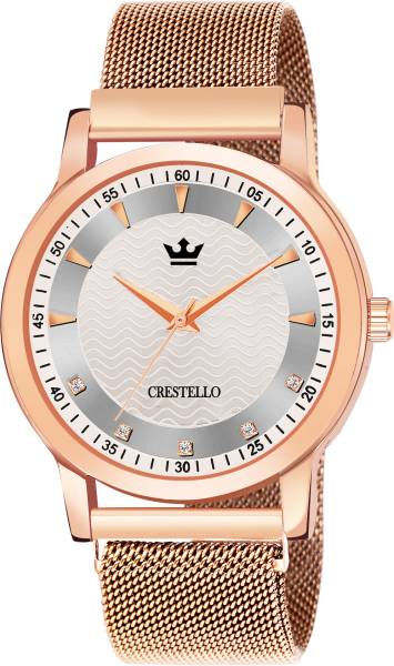 CRESTELLO CR-RG029-SLV-CH Analog Watch - For Men