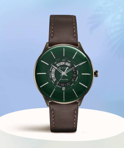 Titan World Time Analog Watch  - For Men