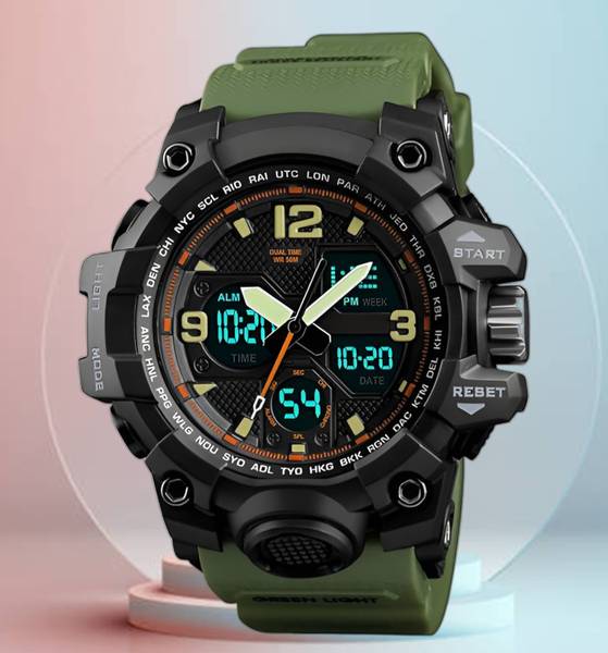 EWWE S-Sports 1327 G-SPORT LOOK BAND SHOCK CHRONOGRAPH RESISTANCE Analog-Digital Watch - For Men
